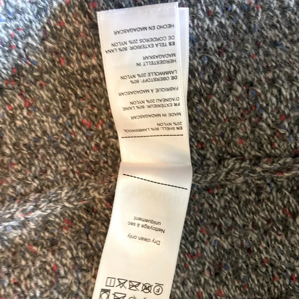 UNTUCK it emeric donegal lambswool button up shawl collar grandpa cardigan Large - Picture 6 of 6